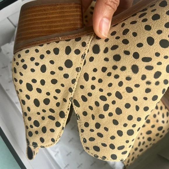 Dolce Vita Kaidie Leopard Suede Ankle Boots – Size 8.5 - Picture 4 of 7